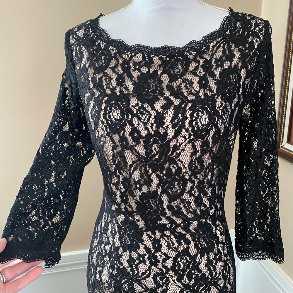 Venus Black Couture Lace Formal Dress - Picture 10 of 13